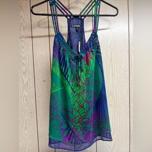 Express Top Women’s Tropical Multicolor Party Casual Size Small NWT MSRP $45